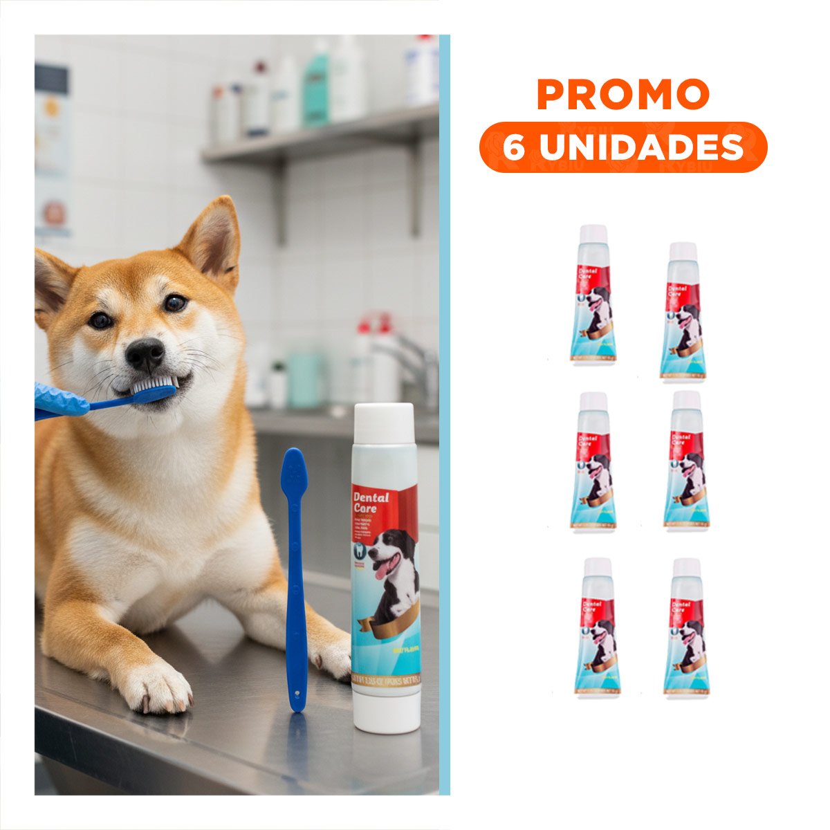 PACK6 KIT ORAL CARE AZUL 4 PIEZAS PARA PROTECCION BUCAL COMPLETA - 1