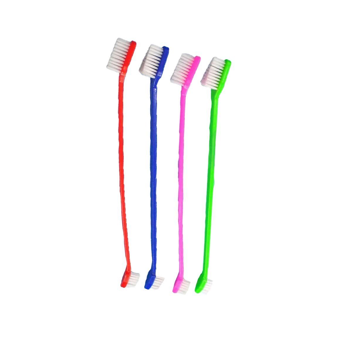PACK6 CAJA DE CEPILLOS DENTALES PARA MASCOTAS MULTICOLOR CON USO REGULAR Y+REGALO STICKER - 2