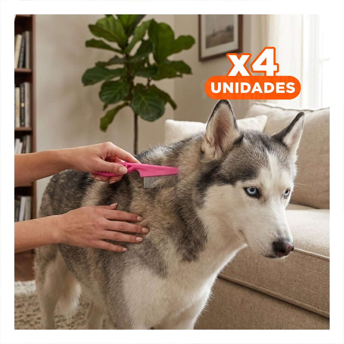 PACK4 ELIMINADOR SUAVE ROSADO PARA MASCOTAS MANTIENE PELAJE LIMPIO Y COMODO - 1