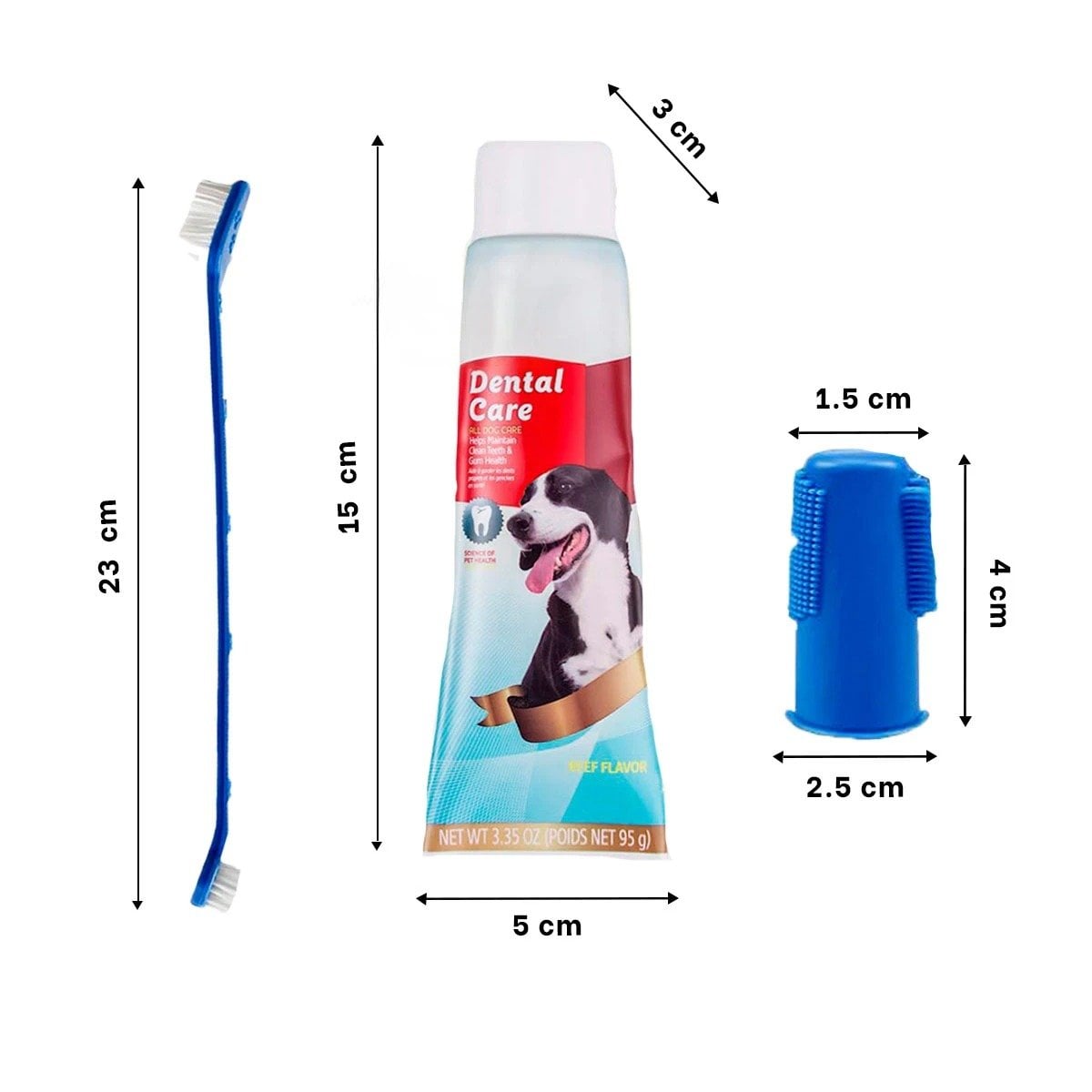 PACK4 KIT LIMPIEZA DENTAL AZUL 4 PIEZAS PARA USO DIARIO EN CASA Y+REGALO STICKER - 4