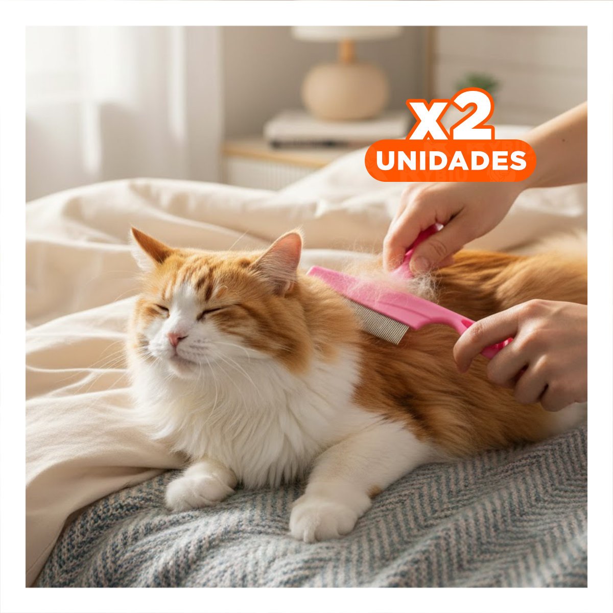 PACK2 RASTRILLO DELICADO ROSADO PARA MASCOTAS FACIL DE USAR Y SUAVE Y+REGALO STICKER - 1