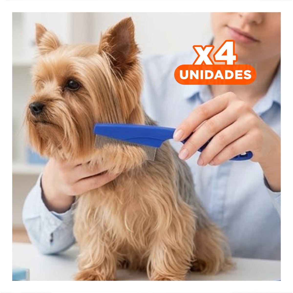 PACK4 ELIMINADOR SUAVE AZUL PARA MASCOTAS MANTIENE PELAJE LIMPIO Y COMODO - 1