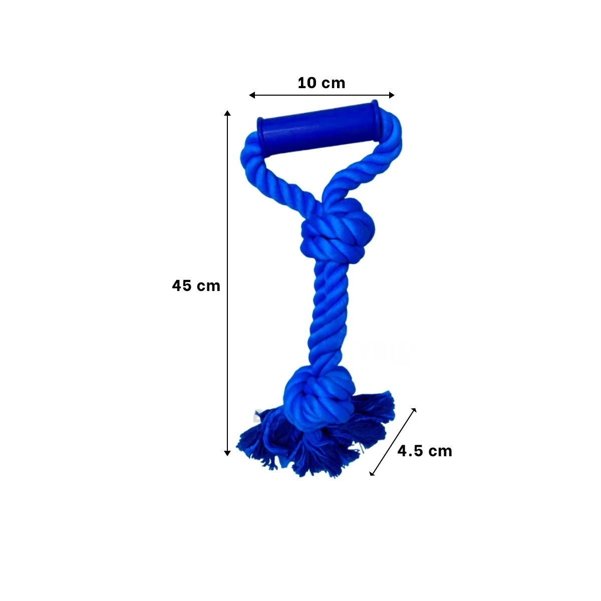 PACK6 CUERDA LIGERA DE ALGODON AZUL PARA PERRO CON AGARRADERA PRACTICA Y+PAPEL REGALO - 4