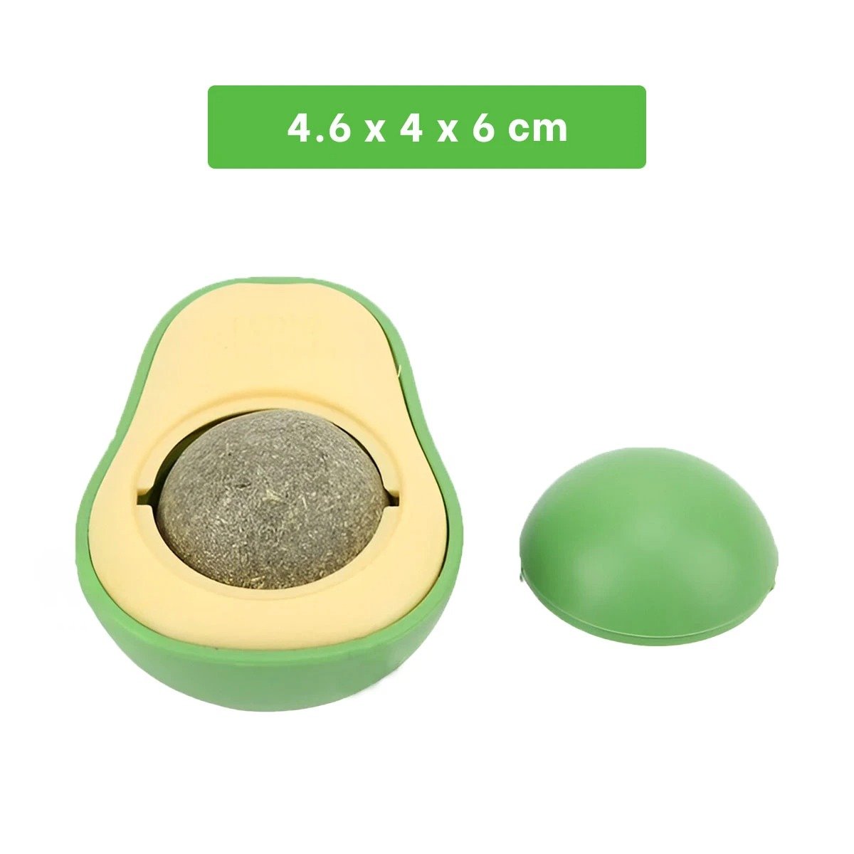 PACK4 JUGUETE PARA FELINOS EN FORMA DE PALTA VERDE CON HIERBA Y+PAPEL REGALO - 4