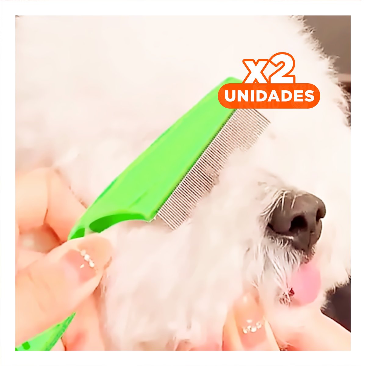 PACK2 RASTRILLO DELICADO VERDE PARA MASCOTAS FACIL DE USAR Y SUAVE Y+REGALO STICKER - 1