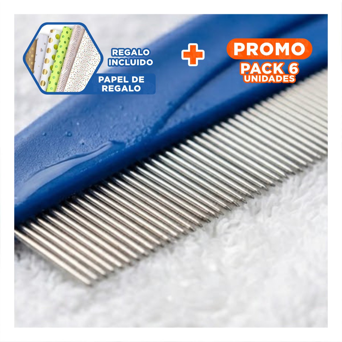 PACK6 ELIMINADOR DELICADO AZUL PARA MASCOTAS FACIL DE USAR Y SUAVE Y+PAPEL REGALO - 1
