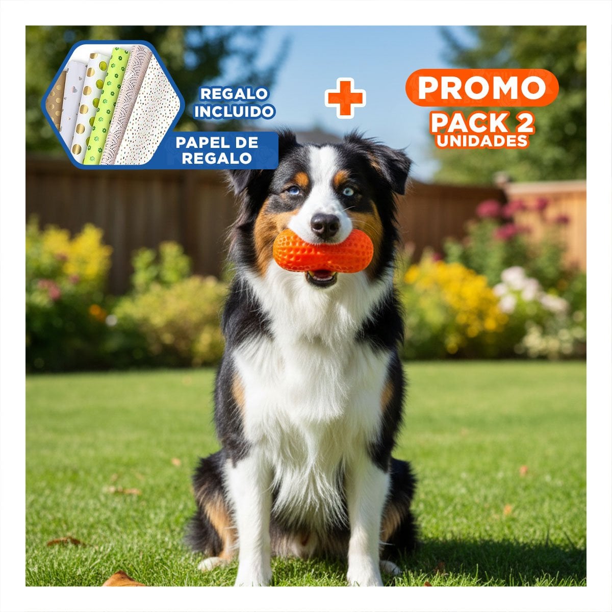 PACK4 JUGUETE ESTABLE EN FORMA DE MANI EN COLOR NARANJA DE TPR PARA MASCOTAS ACTIVAS - 1