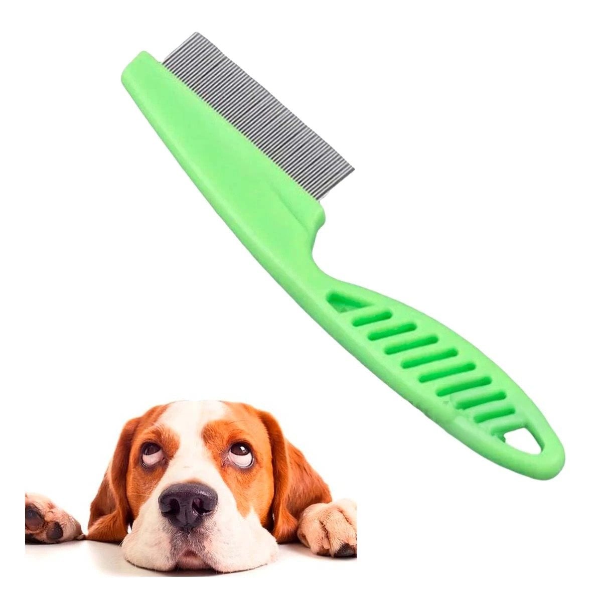 PACK6 PINCEL SUAVE VERDE PARA MASCOTAS FACILITA LA ELIMINACION DE PULGAS Y+REGALO STICKER - 2