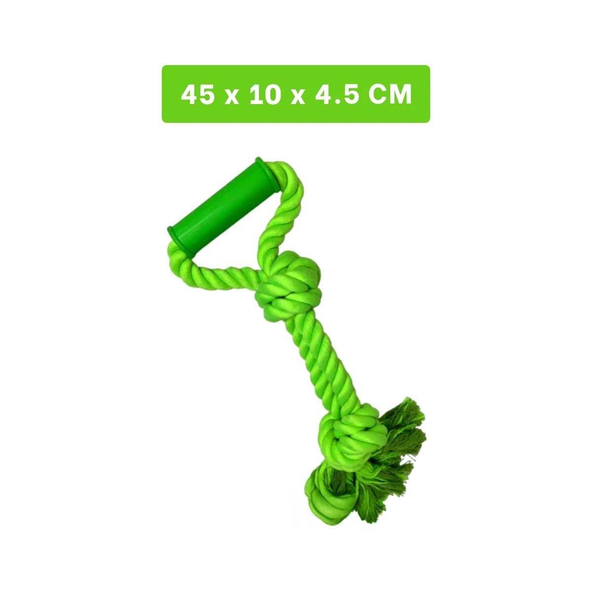 PACK2 SOGA LIVIANA DE ALGODON VERDE LIMON PARA PERRO CON AGARRADERA ERGONOMICA - 4
