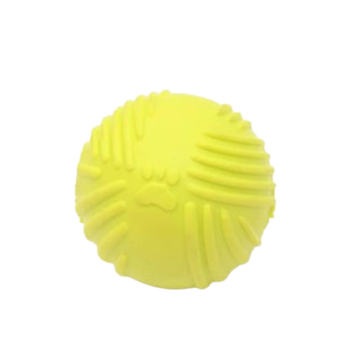 PACK12 ESFERA FUNCIONAL DE GOMA A RAYAS EN VERDE LIMON PARA MASCOTAS ACTIVAS Y+REGALO STICKER - 2