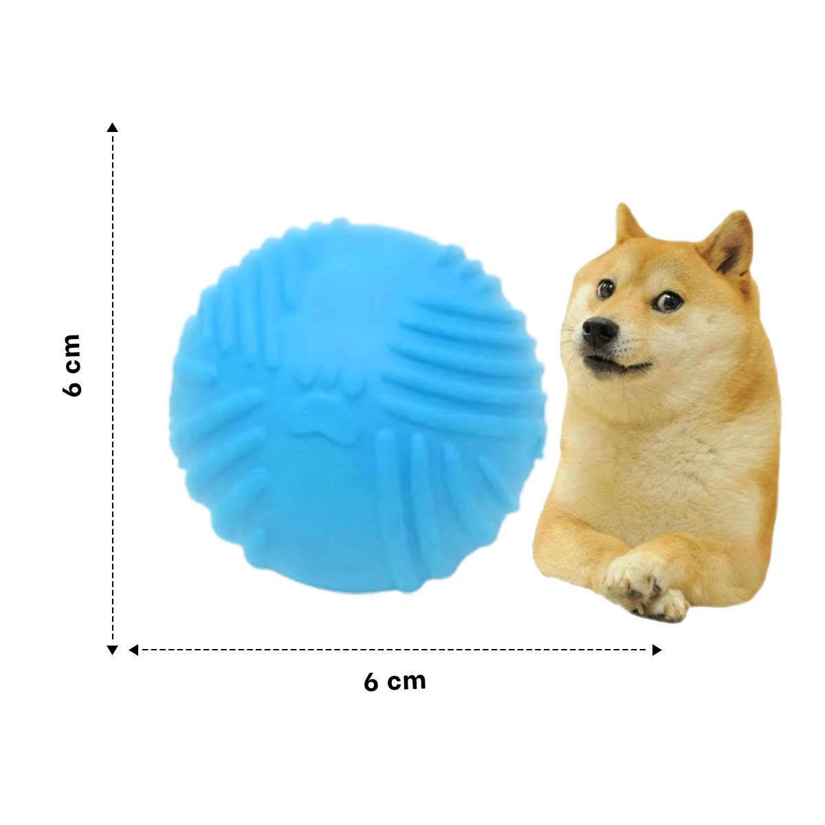 PACK2 PELOTA SUAVE A RAYAS DE GOMA EN COLOR CELESTE PARA JUEGO CONTINUO Y+REGALO STICKER - 4
