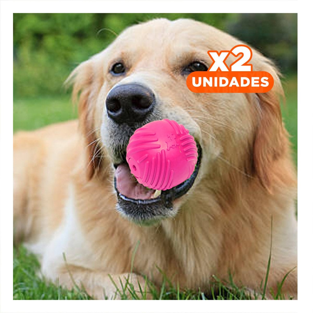 PACK2 PELOTA SUAVE A RAYAS DE GOMA EN COLOR ROSADO PARA JUEGO CONTINUO Y+REGALO STICKER - 1