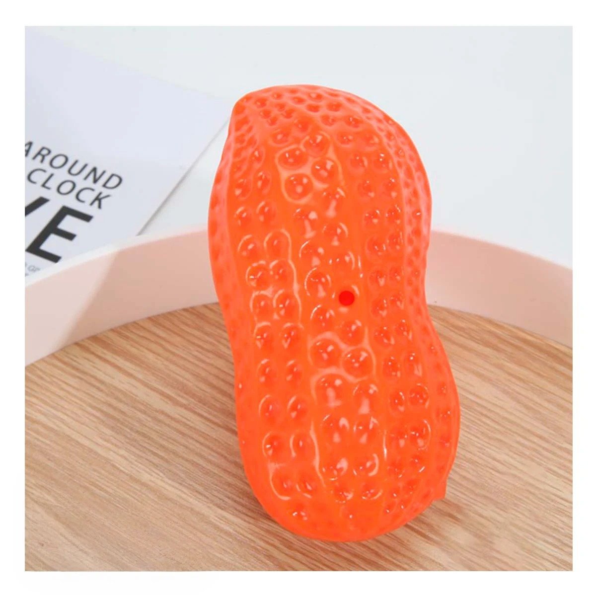 PACK2 JUGUETE DURADERO EN FORMA DE MANI DE TPR EN COLOR NARANJA PARA DIVERSION CONSTANTE - 5