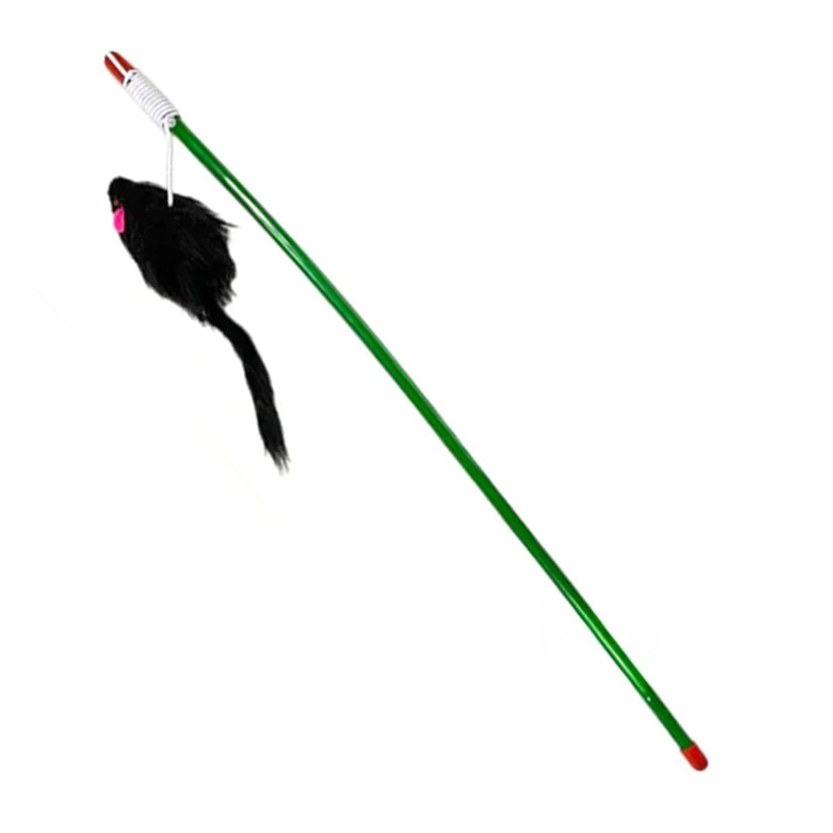 PACK12 ACCESORIO PRACTICO PARA GATO CON VARITA DE COLOR VERDE Y RATON NEGRO Y+REGALO STICKER - 2