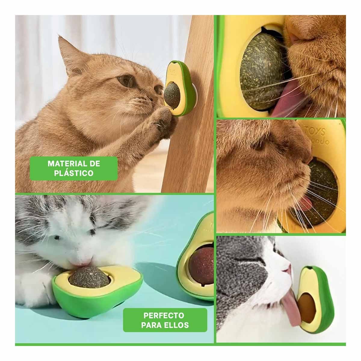 PACK4 JUGUETE DIVERTIDO EN FORMA DE PALTA VERDE PARA MASCOTAS Y+REGALO STICKER - 2