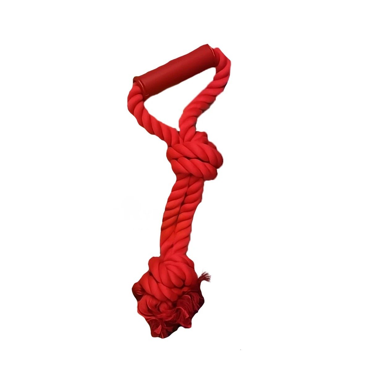 PACK4 SOGA COMPACTA PARA PERRO DE ALGODON COLOR ROJO CON AGARRADERA FIRME Y+PAPEL REGALO - 3