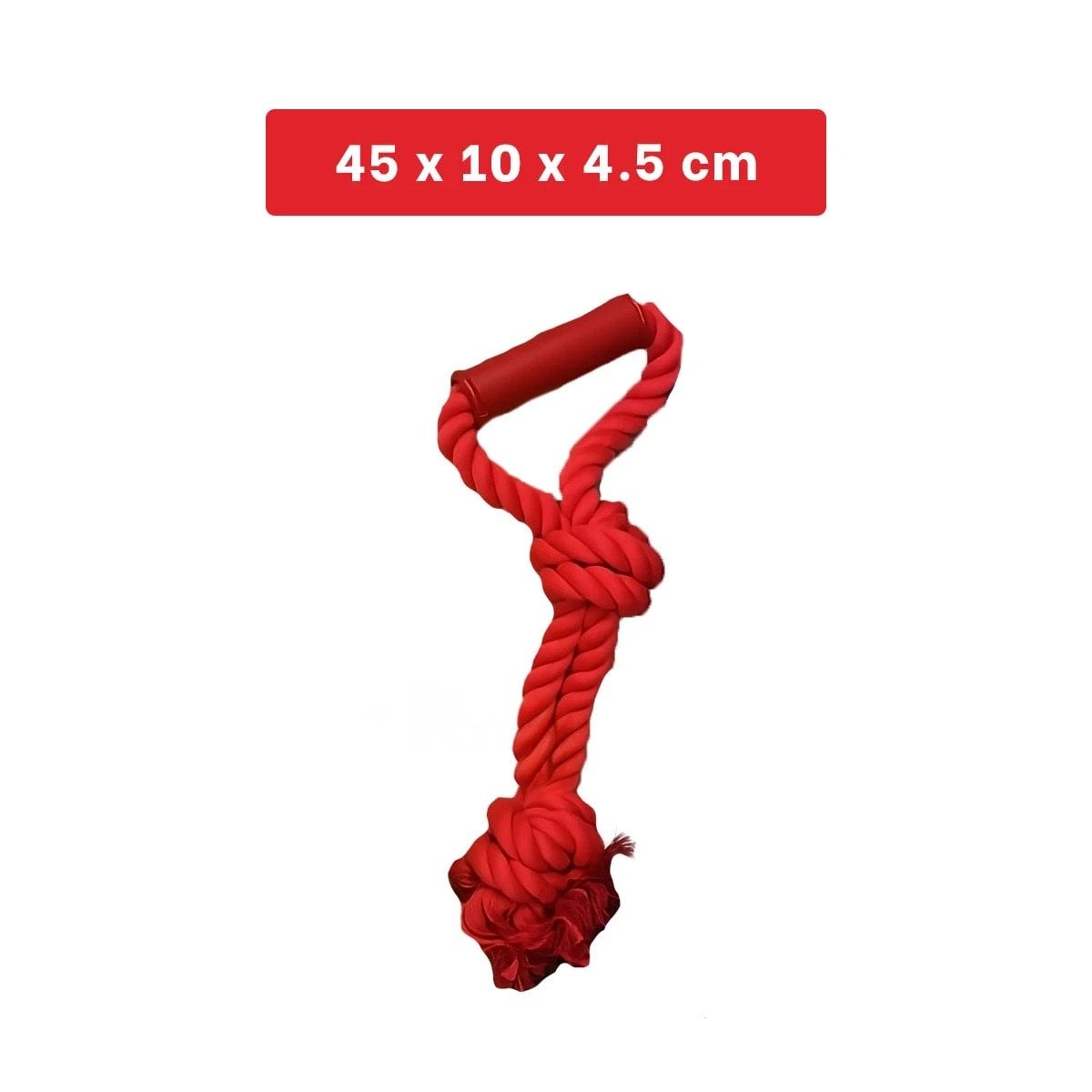 PACK4 SOGA COMPACTA PARA PERRO DE ALGODON COLOR ROJO CON AGARRADERA FIRME Y+PAPEL REGALO - 4
