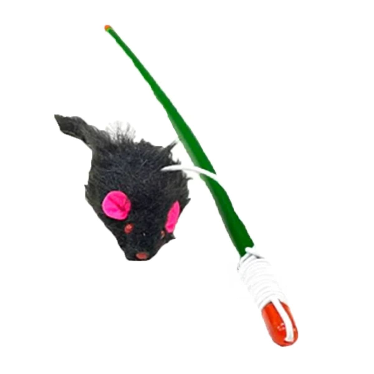 PACK6 ACCESORIO INTERACTIVO CON VARITA DE COLOR VERDE PARA GATO Y RATON NEGRO Y+REGALO STICKER - 2