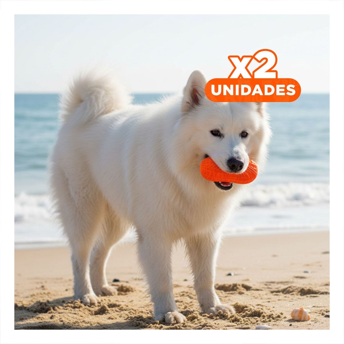 PACK2 JUGUETE COMODO EN FORMA DE MANI DE TPR EN NARANJA PARA JUEGO INTERACTIVO Y+REGALO STICKER - 1