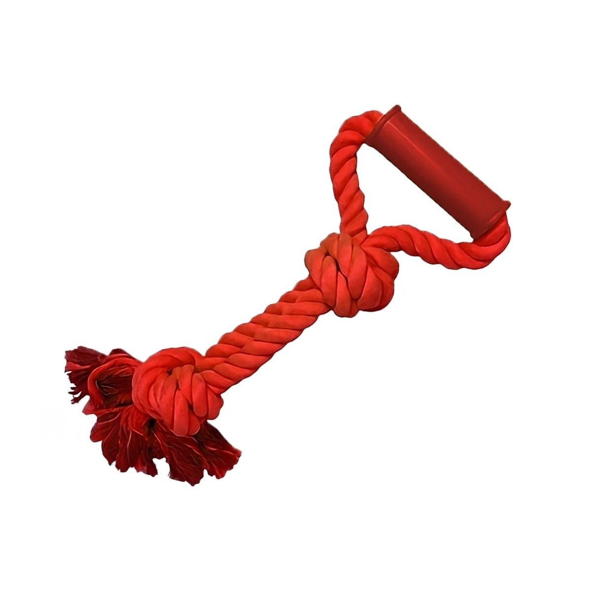 PACK12 CUERDA ACTIVA DE ALGODON ROJO PARA PERRO CON AGARRADERA COMODA Y+REGALO STICKER - 2