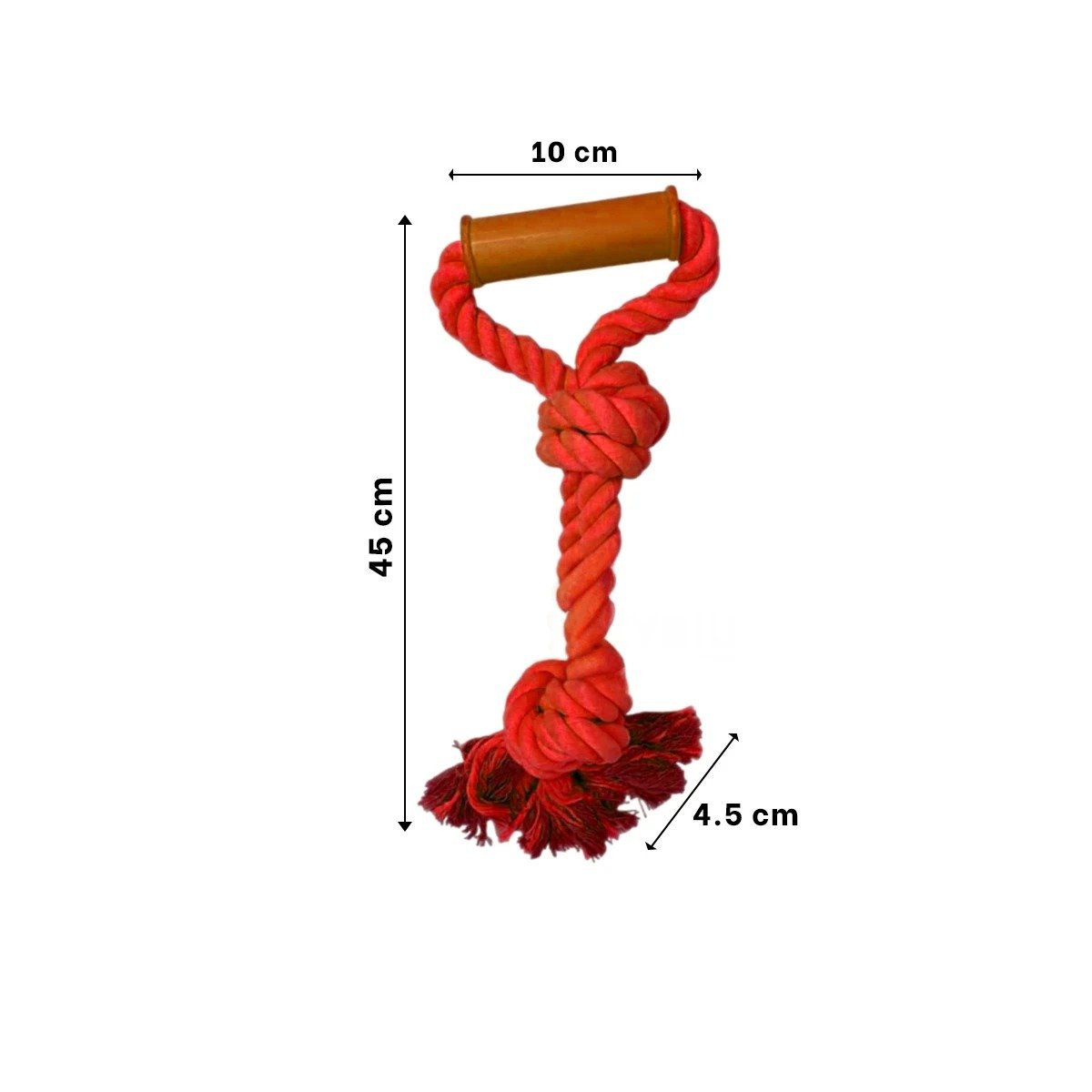 PACK12 CUERDA ACTIVA DE ALGODON ROJO PARA PERRO CON AGARRADERA COMODA Y+REGALO STICKER - 4