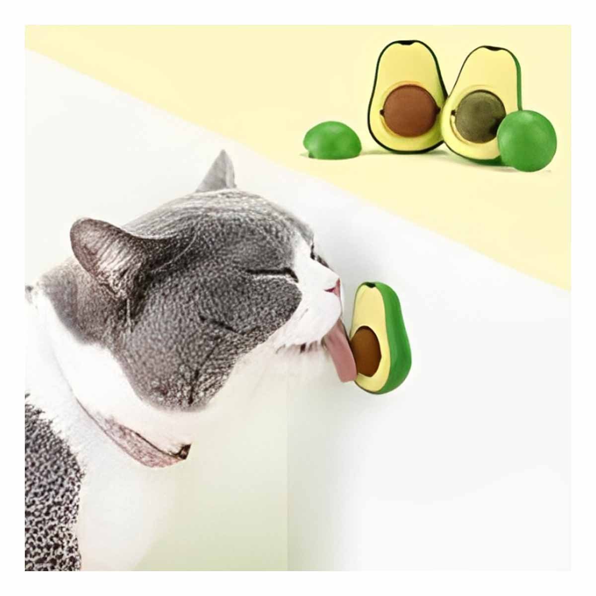 PACK4 JUGUETE CON CATNIP EN FORMA DE PALTA VERDE PARA GATOS CURIOSOS - 5