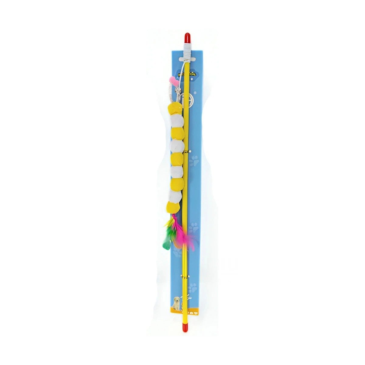 PACK4 VARITA PARA DINAMICA ACTIVA DE GATO CON BOLITAS EN COLOR AMARRILLO Y+PAPEL REGALO - 3