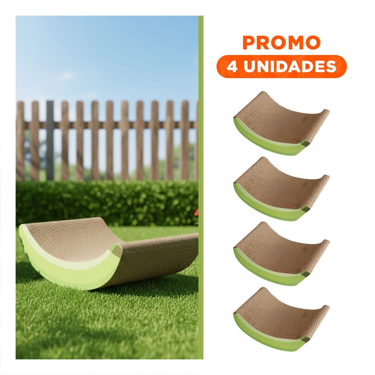 PACK4 MODELO COMPACTO PLATANO EN COLOR MARRON CON BASE DE CARTON REFORZADO Y+REGALO STICKER - 1