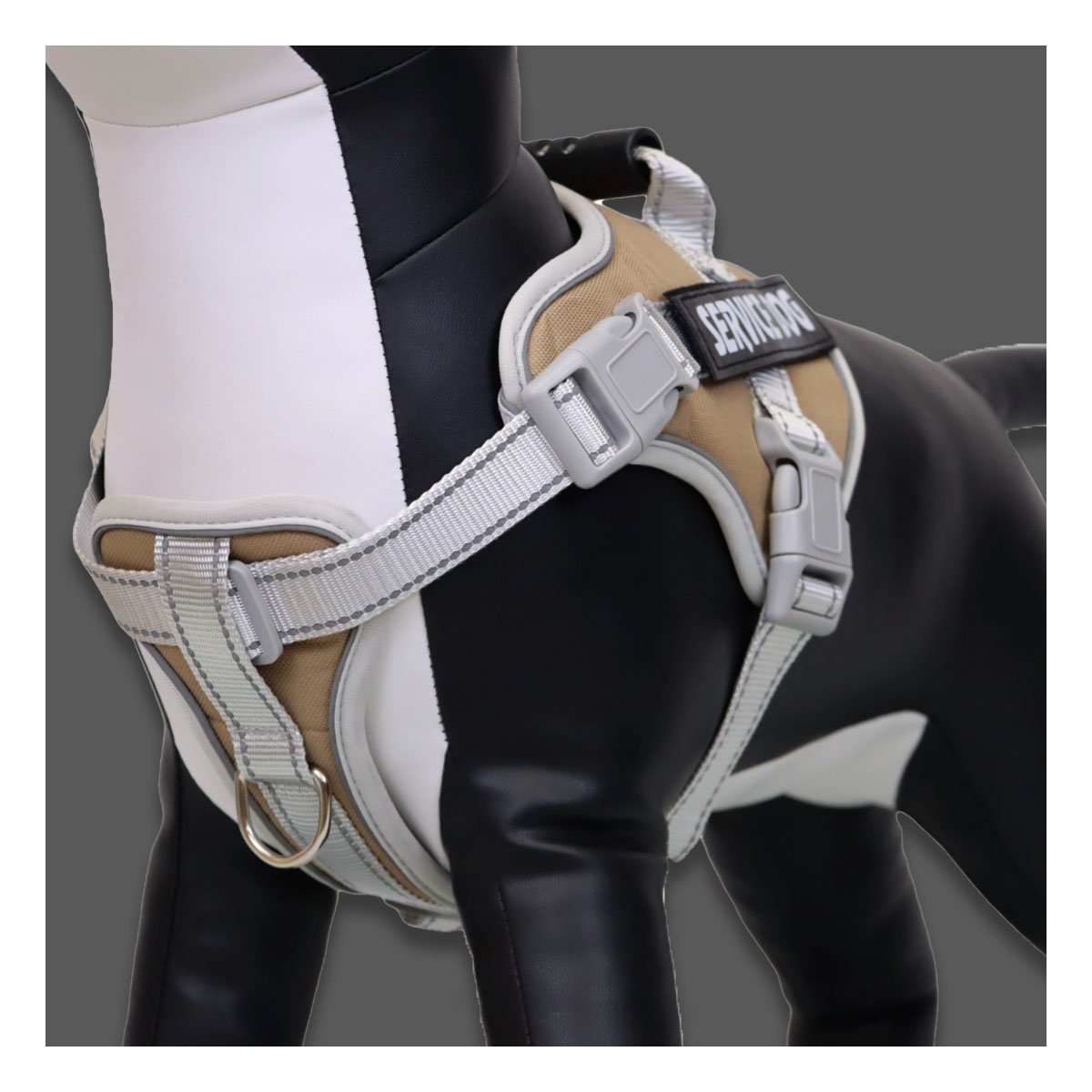 PACK6 PETO RESISTENTE SERVICE DOG TALLA XL MARRON CON ASA Y+PAPEL REGALO - 5