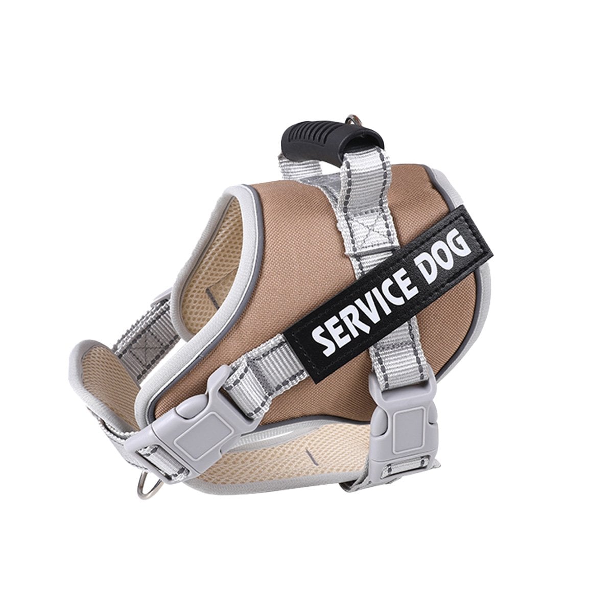 HARNESS PROFESIONAL SERVICE DOG TALLA XL MARRON CON ASA Y+PAPEL REGALO - 1
