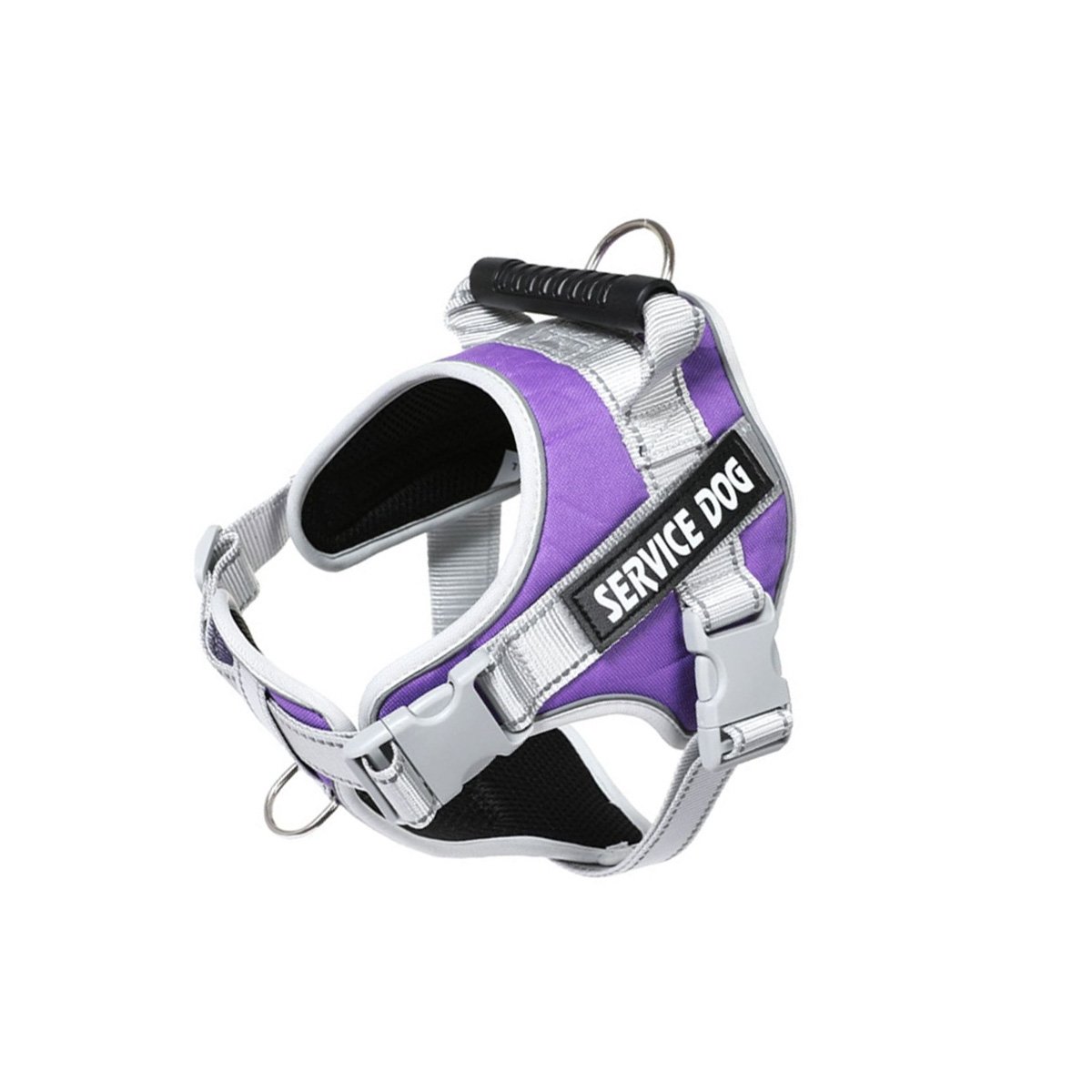 PACK4 ARNES RESISTENTE SERVICE DOG TALLA L MORADO CON ASA Y+PAPEL REGALO - 3