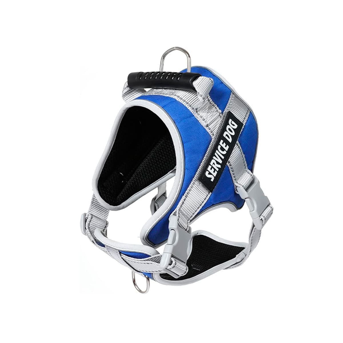 PETO PROFESIONAL SERVICE DOG TALLA XL AZUL CON ASA Y+REGALO STICKER - 3