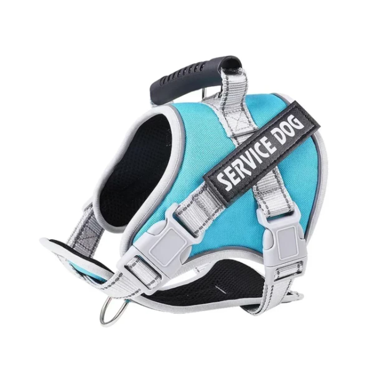 HARNESS PROFESIONAL SERVICE DOG TALLA XL TURQUEZA CON ASA Y+PAPEL REGALO - 1