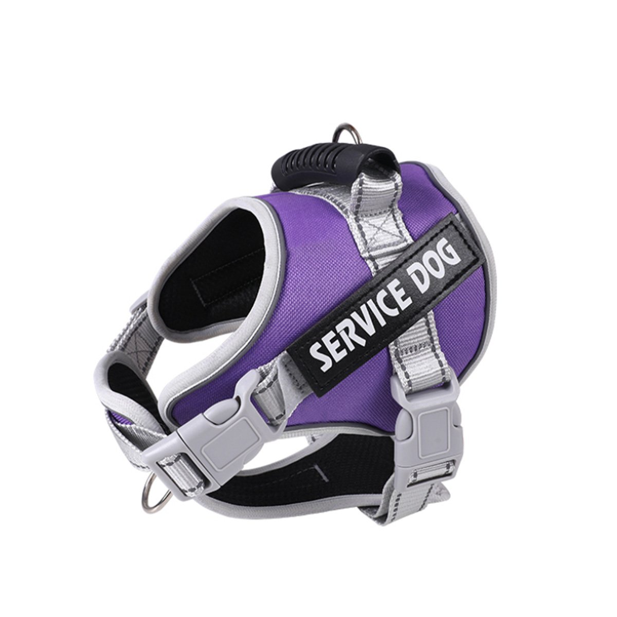 HARNESS PROFESIONAL SERVICE DOG TALLA L MORADO CON ASA Y+PAPEL REGALO - 1