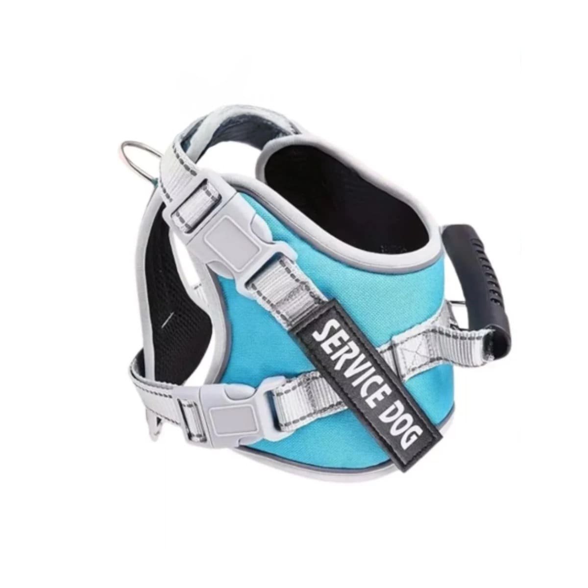 PETO PROFESIONAL SERVICE DOG TALLA XL TURQUEZA CON ASA Y+REGALO STICKER - 3