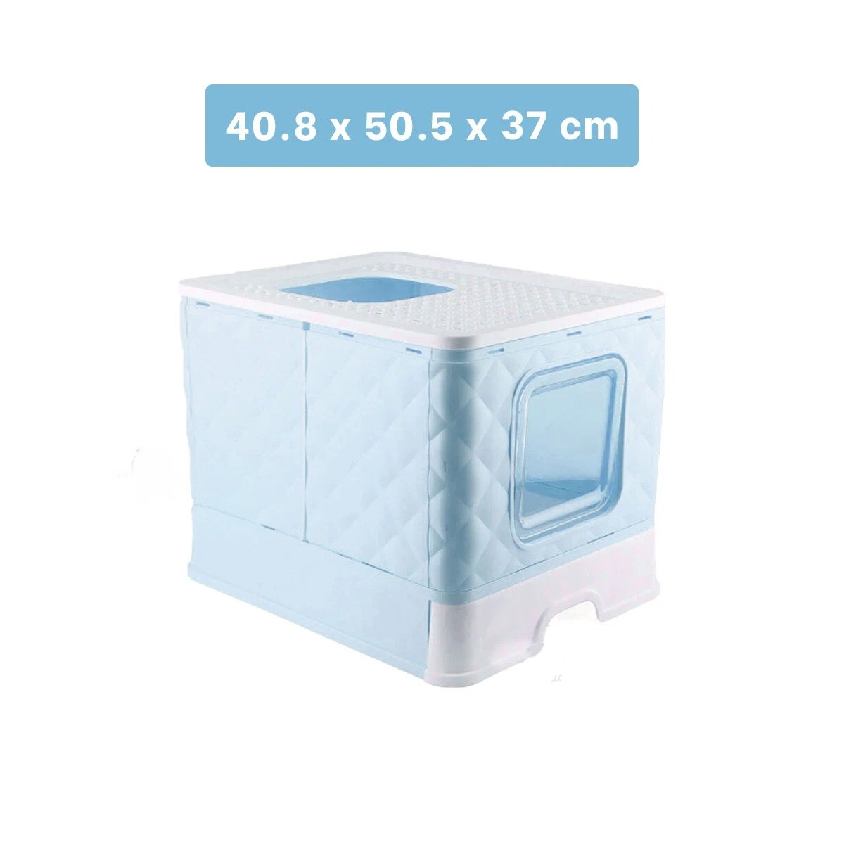 PACK4 SANITARIO FUNCIONAL DE GATO EN COLOR CELESTE CON PALA CERNIDORA INCLUIDA - 4