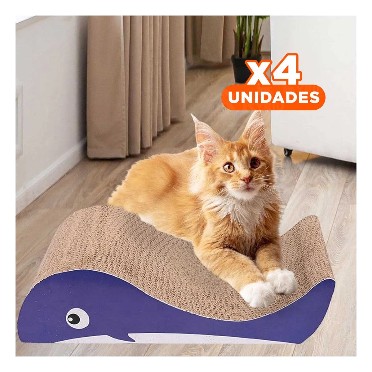 PACK4 RASCADOR CREATIVO EN FORMA DE BALLENA EN COLOR MARRON PARA INTERIOR - 1