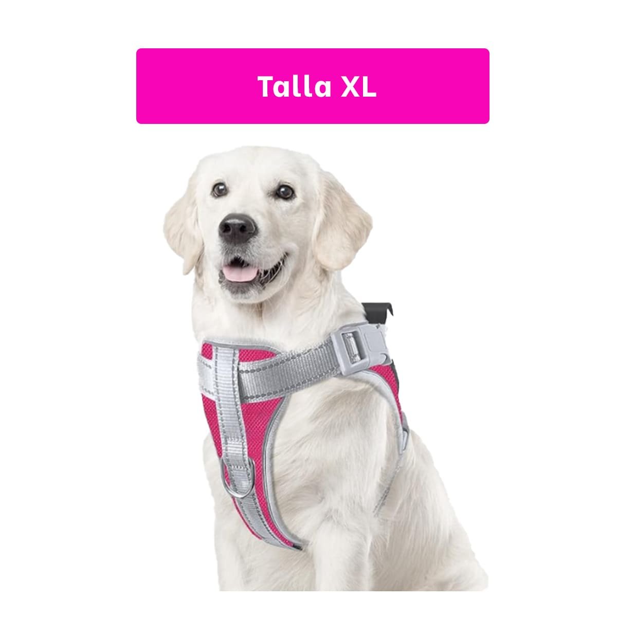 PACK2 PETO AJUSTABLE SERVICE DOG TALLA XL FUCSIA CON ASA Y+REGALO STICKER - 4