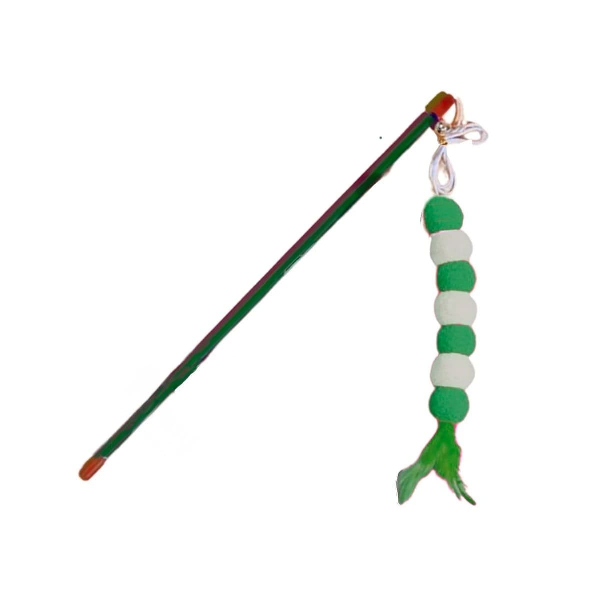 PACK4 VARITA PARA DINAMICA ACTIVA DE GATO CON BOLITAS EN COLOR VERDE INTEGRADAS Y+PAPEL REGALO - 3
