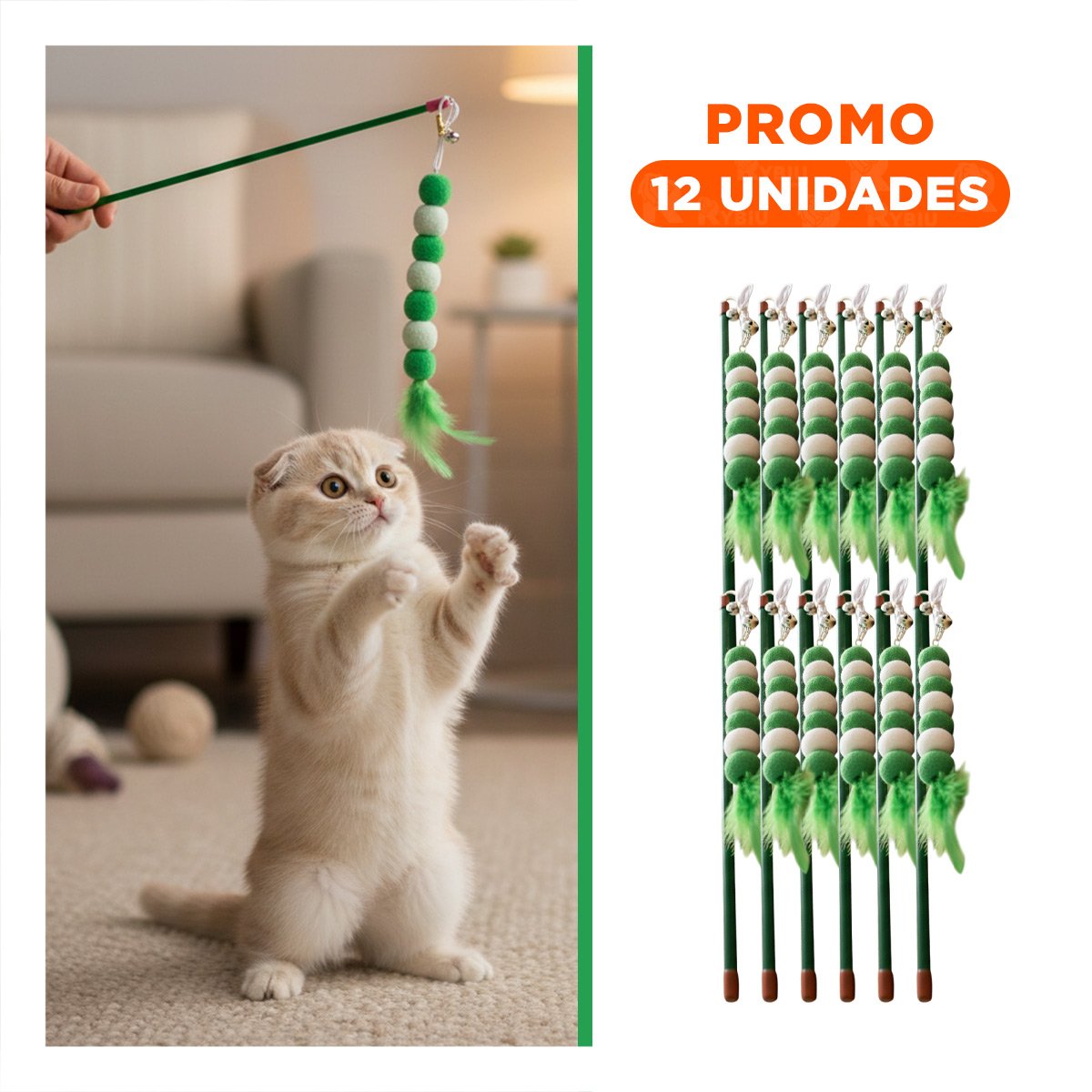 PACK12 ACCESORIO EN COLOR VERDE CON BOLITAS PLASTICO PARA MOVIMIENTO CONTINUO Y+REGALO STICKER - 1