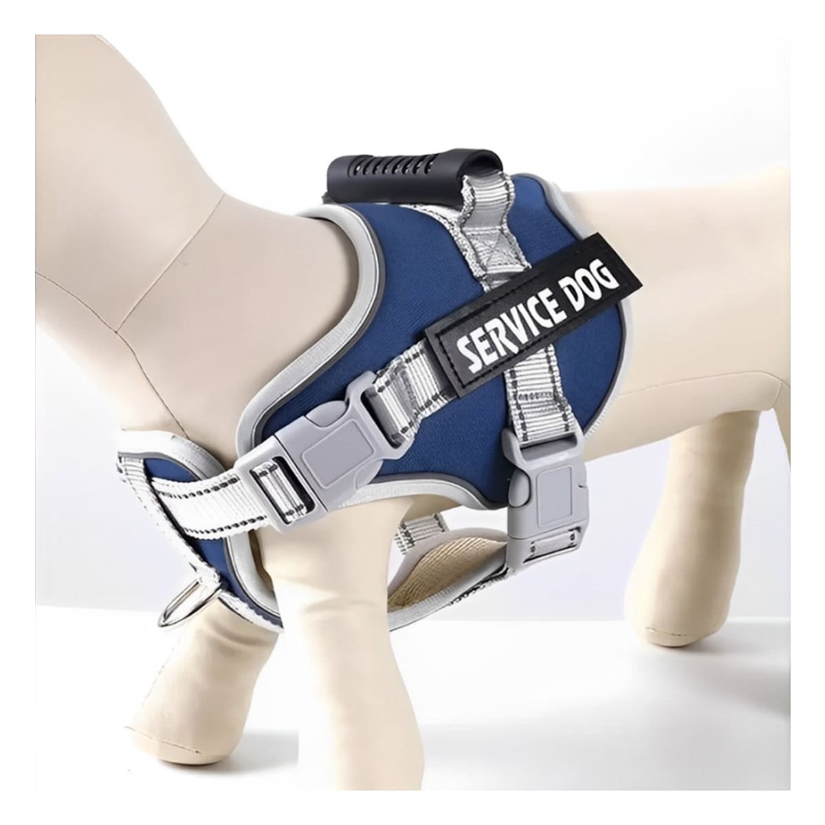 PACK6 HARNESS RESISTENTE SERVICE DOG TALLA XL AZUL CON ASA - 3