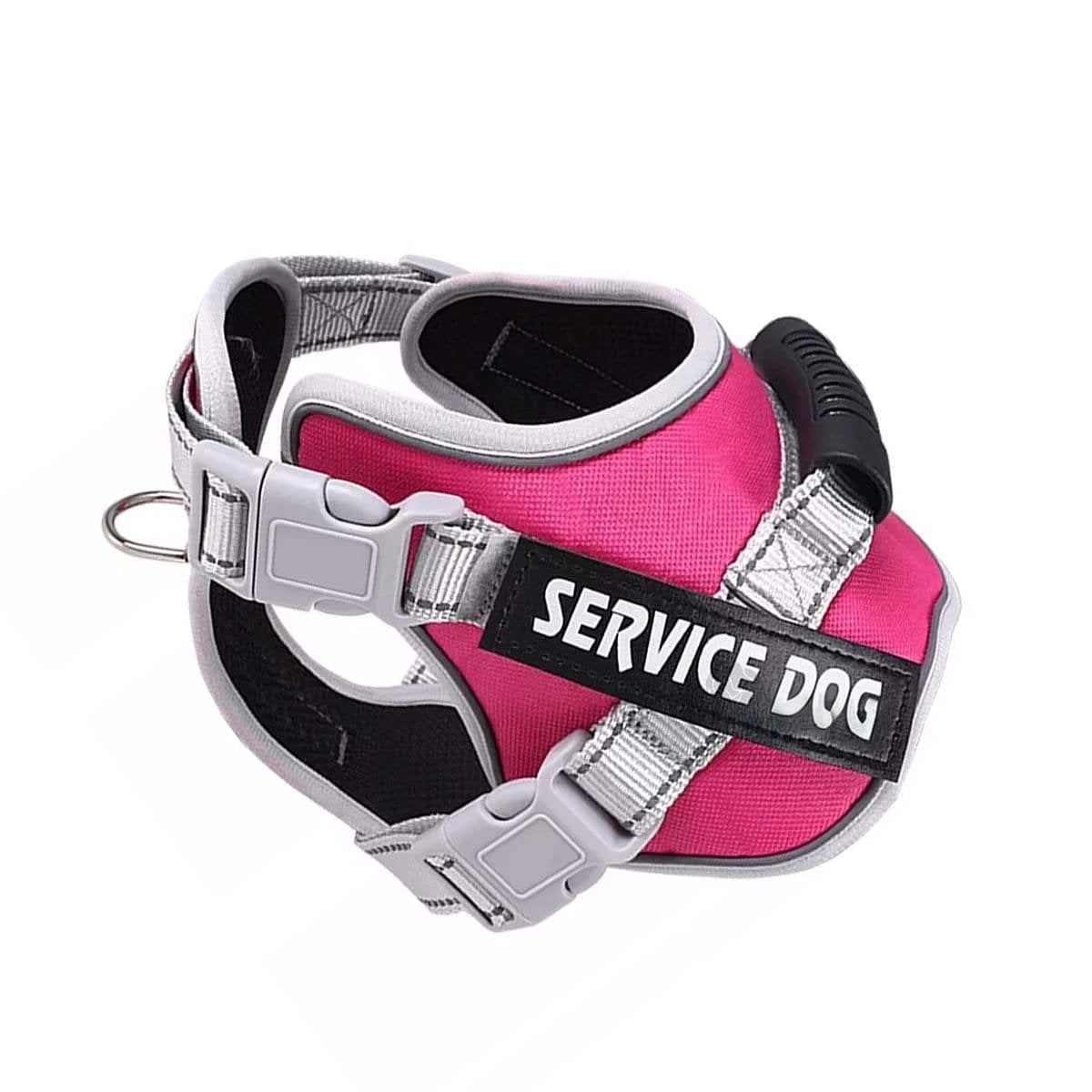 PETO PROFESIONAL SERVICE DOG TALLA L FUCSIA CON ASA Y+REGALO STICKER - 3