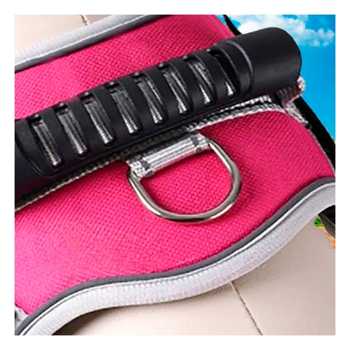 ARNES AJUSTABLE SERVICE DOG TALLA L FUCSIA CON ASA Y+POST IT - 2