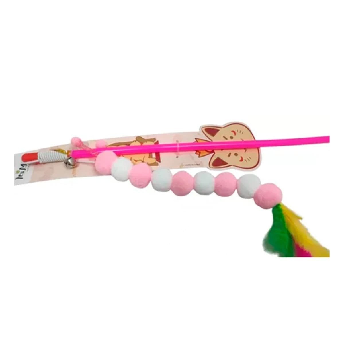 PACK4 VARITA PARA DINAMICA ACTIVA DE GATO CON BOLITAS EN COLOR ROSADO INTEGRADAS Y+PAPEL REGALO - 3