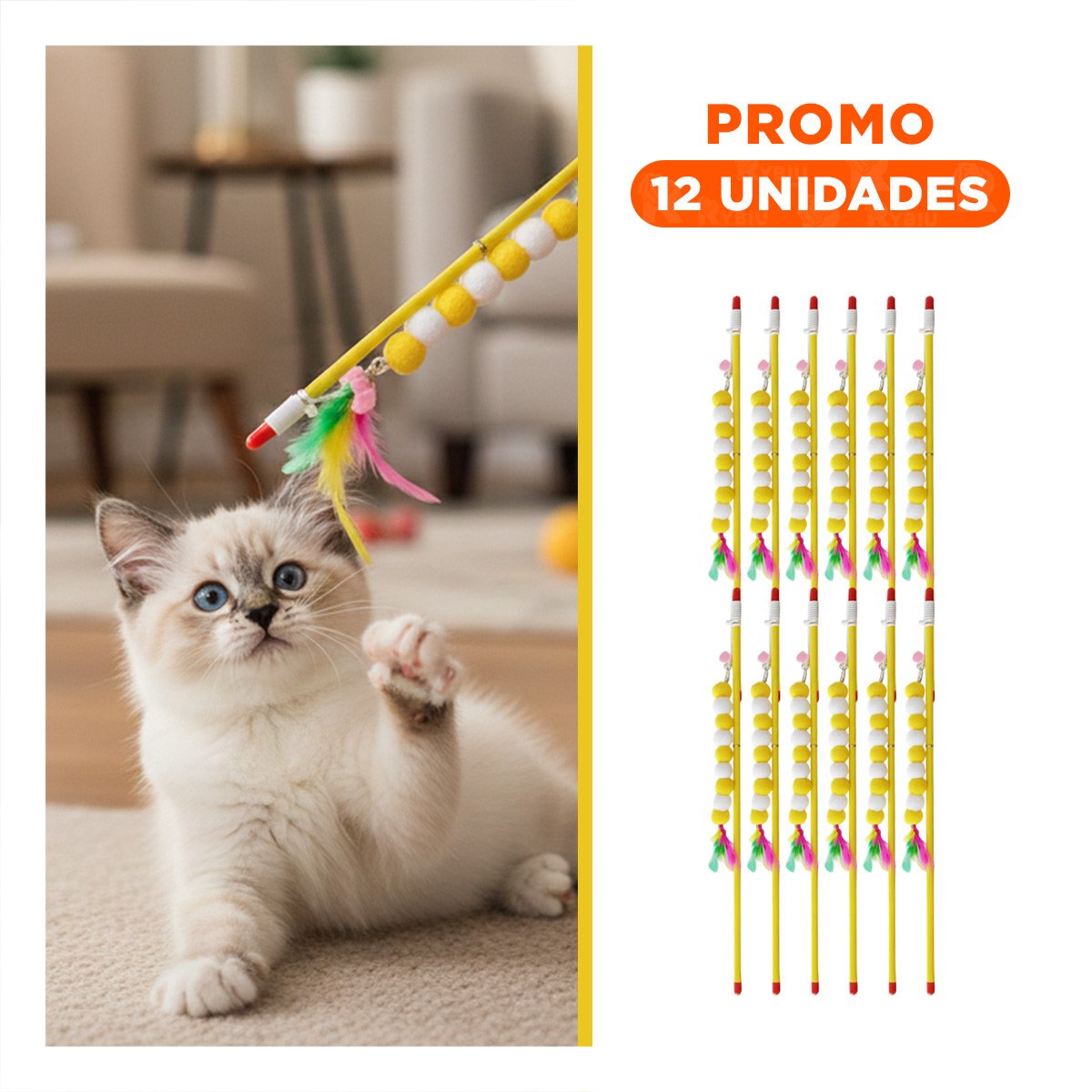 PACK12 ACCESORIO EN COLOR AMARRILLO CON BOLITAS PLASTICO PARA MOVIMIENTO Y+REGALO STICKER - 1