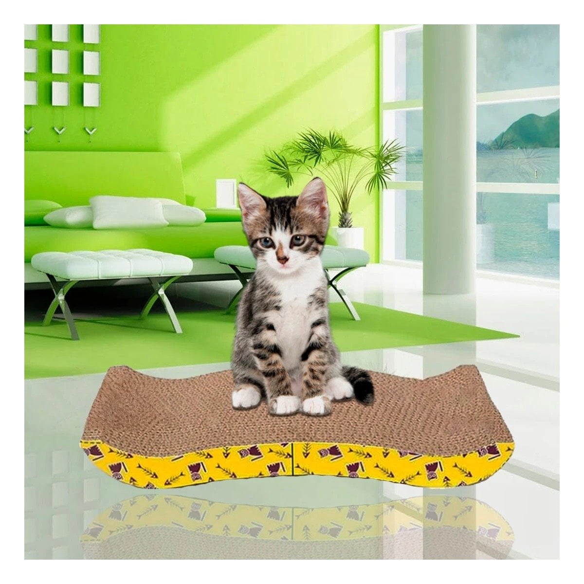 PACK6 MODULO PARA GATOS EN FORMA DE C CON BASE ANTIDESLIZANTE - 2