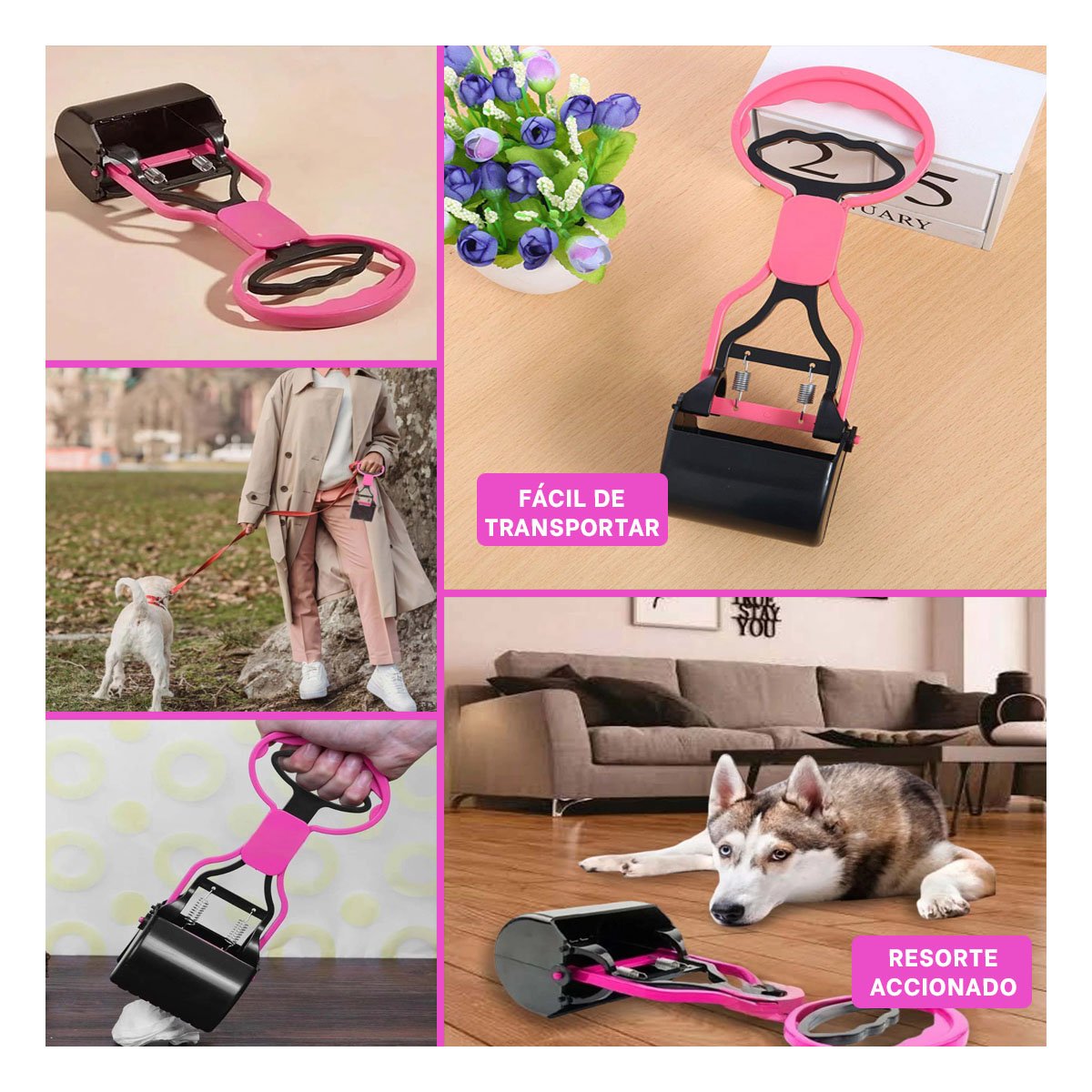 PACK2 PINZA PRACTICA ROSADO PARA GATOS Y+PAPEL REGALO - 3