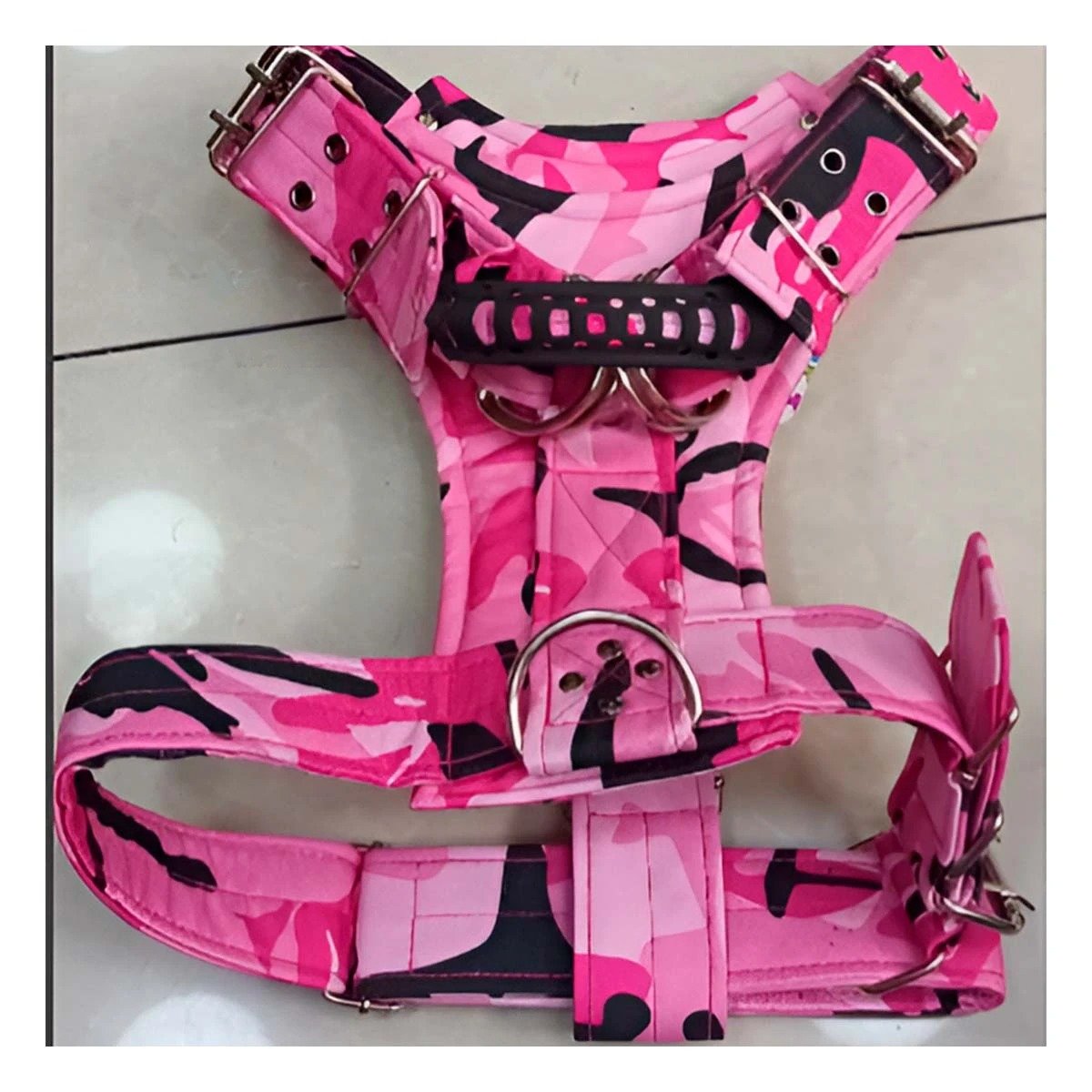 PACK4 ACCESORIO RESISTENTE DOG STRONG ROSADO TALLA M PARA PERRO Y+REGALO STICKER - 3