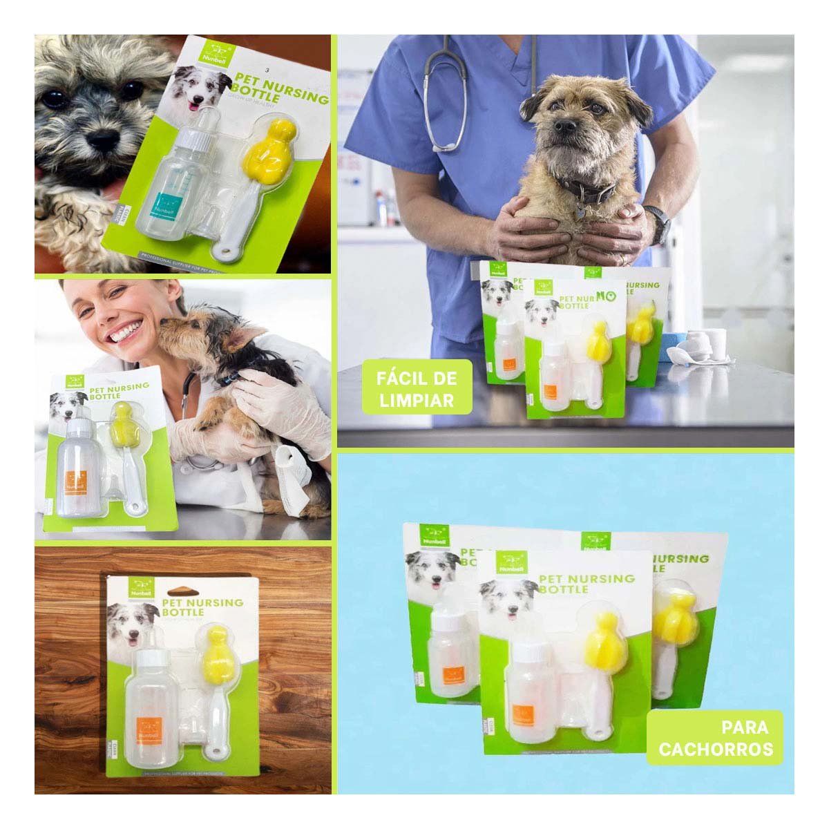 ALIMENTADOR MEDIDOR PARA MASCOTAS 120ML TRANSPARENTE SEGURO Y+LIGAS REGALO - 5