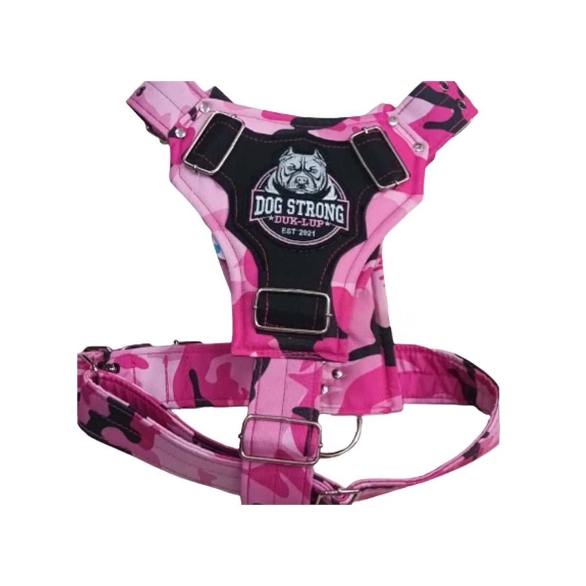PACK2 EQUIPO CANINO DOG STRONG ROSADO TALLA L CON AJUSTE PRACTICO Y+REGALO STICKER - 2